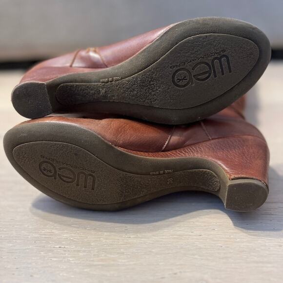 WEB Shoemakers by Eric Michael Brown Leather Slouchy Knee Boots EU 38 US 7.5‌‌‍‍ - Picture 9 of 12